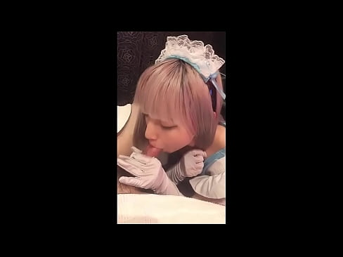 ❤️ 日本のアイドル「まゆか」、フレンチメイドのコスプレ、その1、ローションでフェラチオ、自慰行為 ❤️❌ アナルビデオ ❌️
